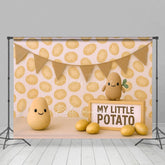 Aperturee - Aperturee Cartoon My Little Potato Sweet Cake Smash Backdrop